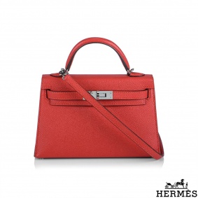 Hermés Kelly II 20cm Sellier Epsom Rouge Tomate PHW Hermés Kelly II 20cm Sellier Epsom Rouge Tomate PHW